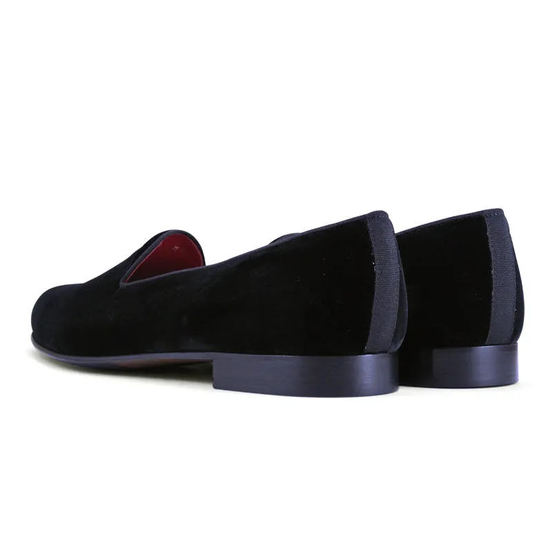 10-102-BLK VELVET TUX Shoe, Black