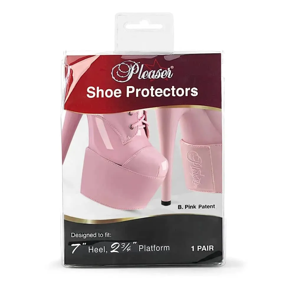 7inch Pleaser Baby Pink Shoe Platform Protectors with Hook & Loop Fastner (1 pair)