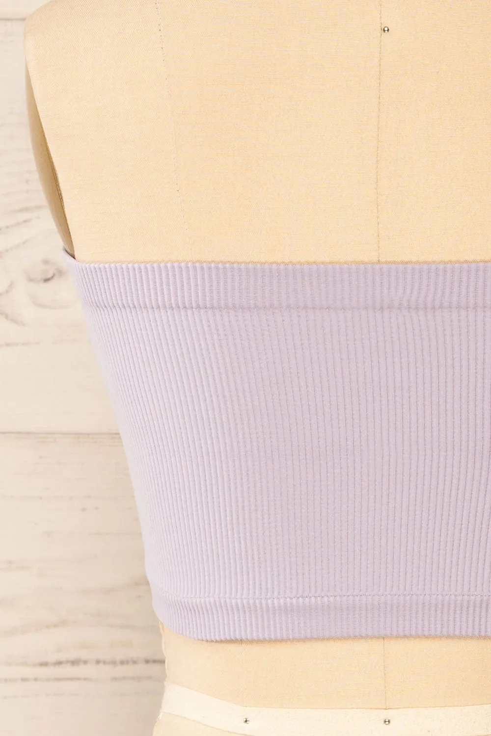 Arcachon Lilac | Ribbed Bandeau Top