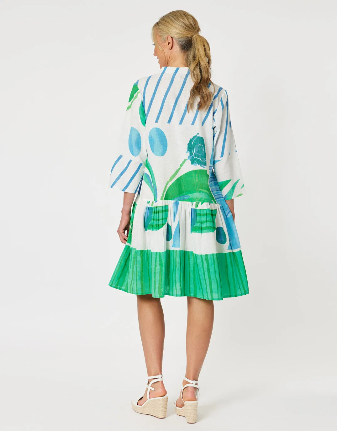 Beach Side Dress - Green/Blue