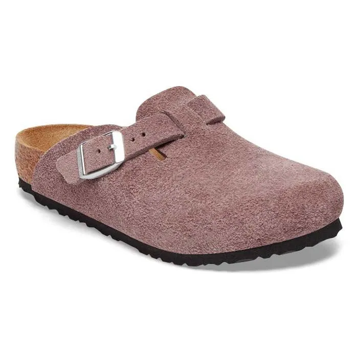 Big Girl Birkenstock Boston Narrow in Faded Purple