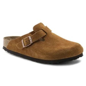 Birkenstock Women's Boston Soft Footbed Suede Leather (Mink - Narrow Fit)