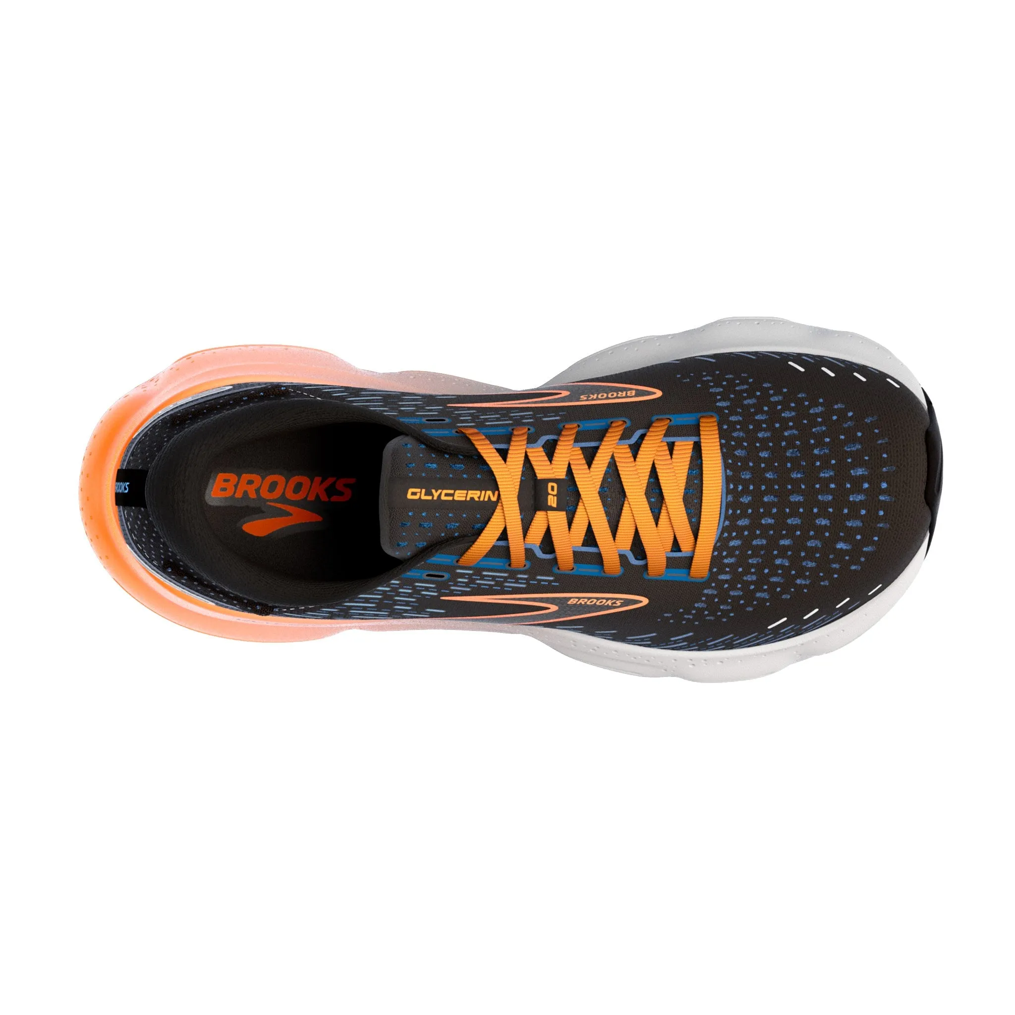 Brooks Glycerin 20 (Mens) - Black/Classic Blue/Orange