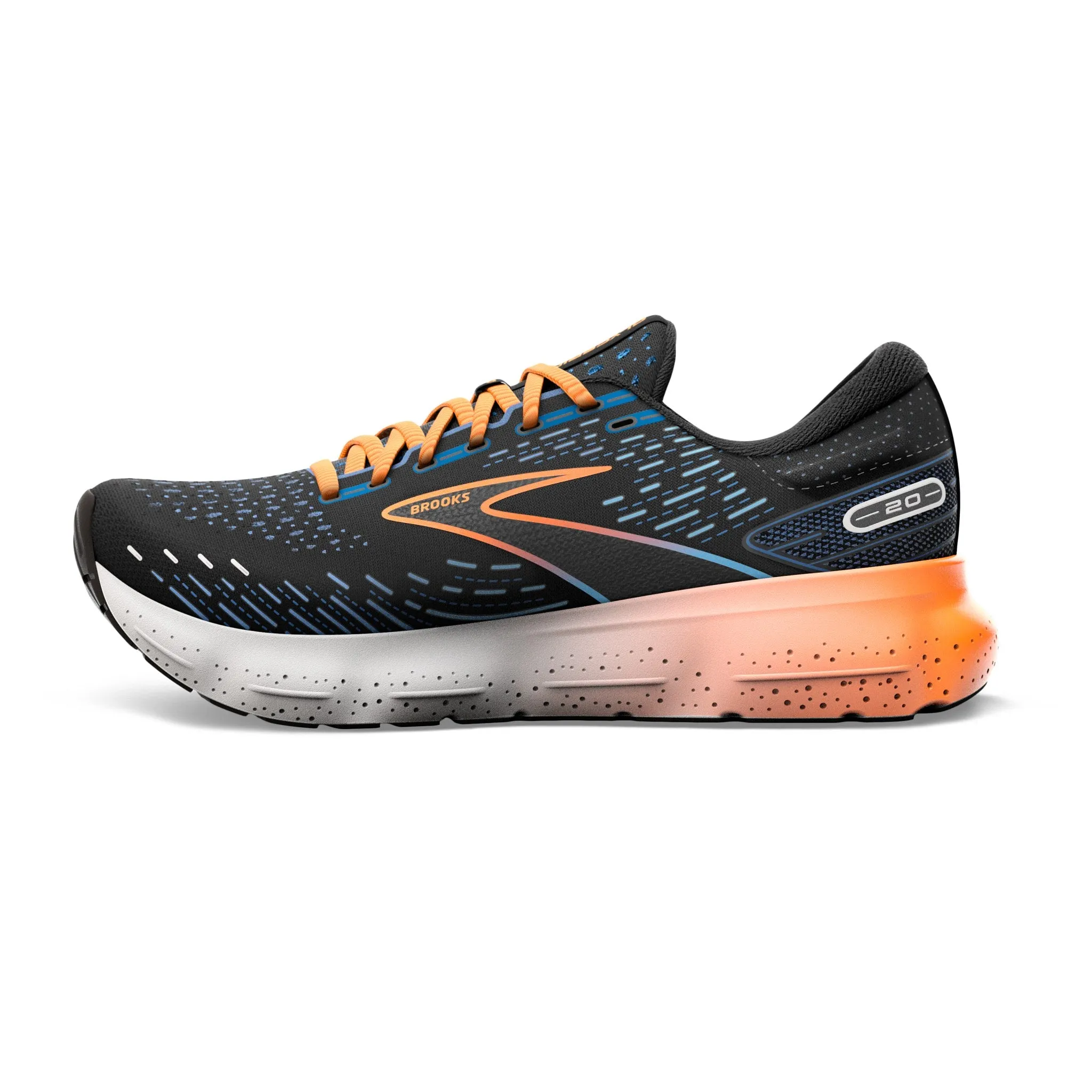 Brooks Glycerin 20 (Mens) - Black/Classic Blue/Orange