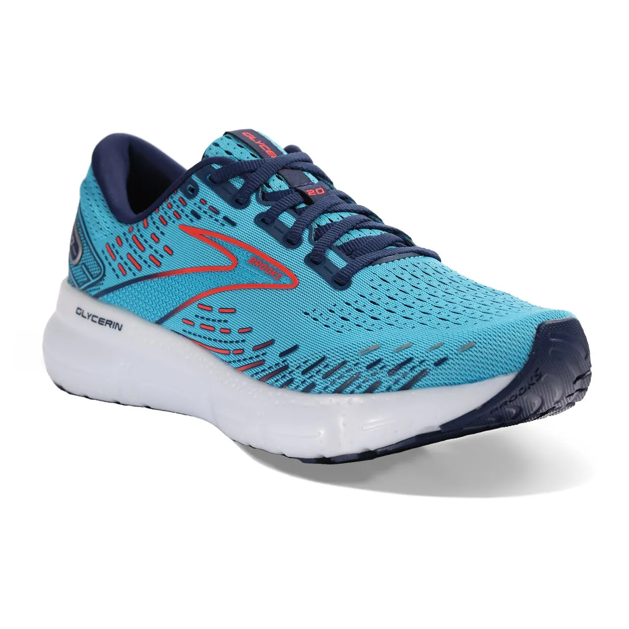 Brooks Glycerin 20 (Mens) - Blue/Navy/Coral