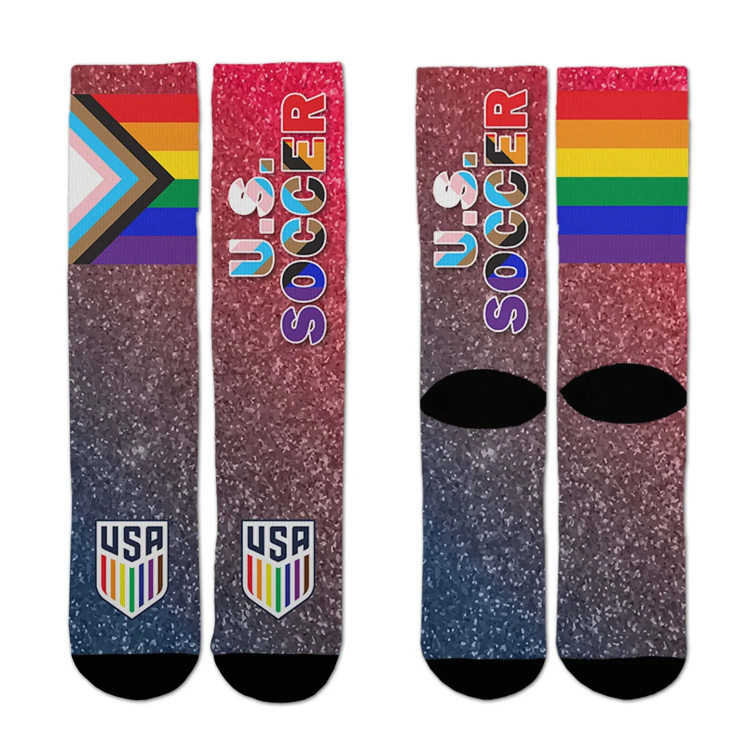 For Bare Feet USMNT Pride Confetti Socks