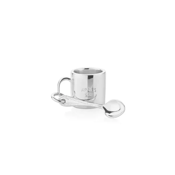 Hot Chocolate Mug Charm Silver