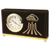 Leatherette Horizontal Desk Clock