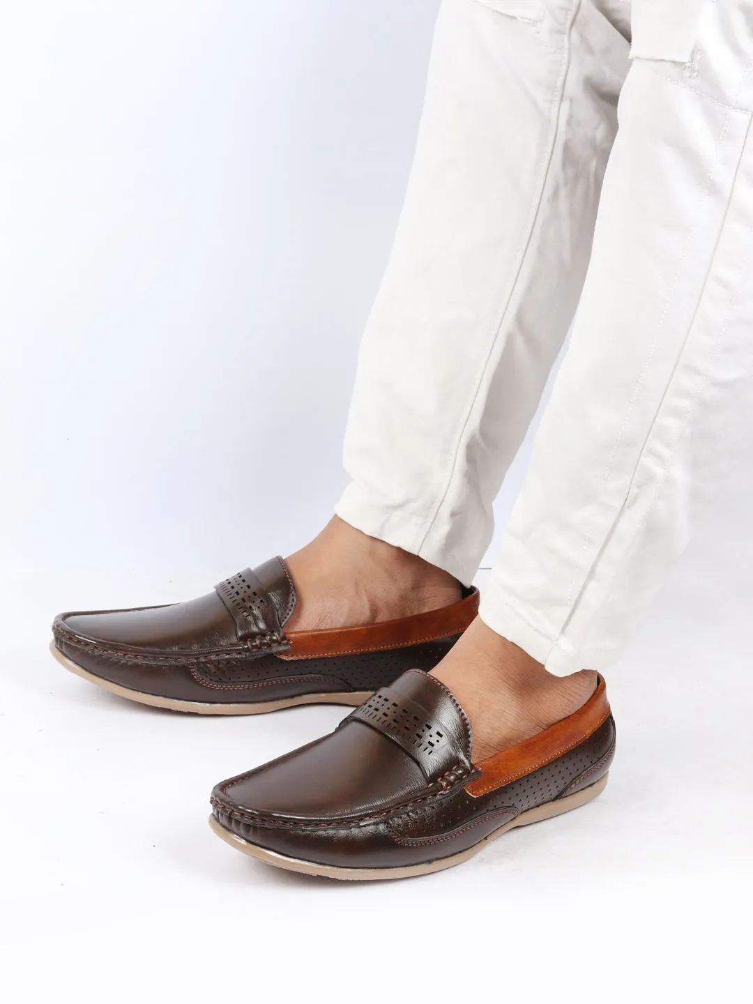 Men Black Casual Slip-On Loafers