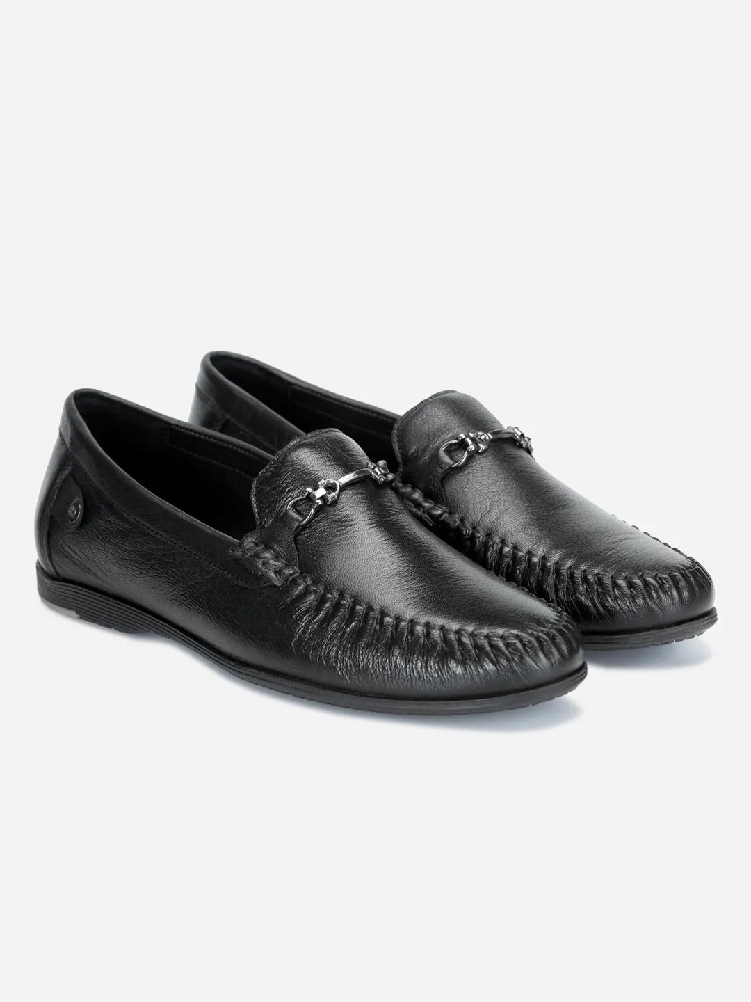 Men's Black Moc Toe Formal Loafer (ID1107)