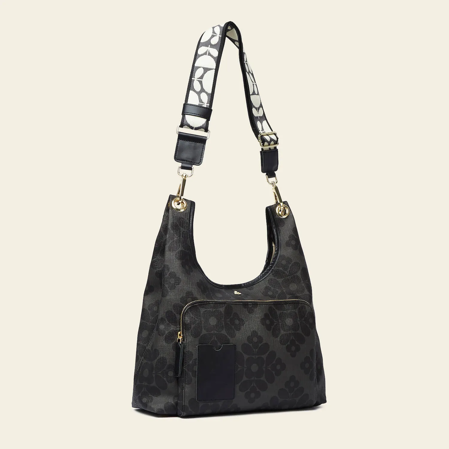 Midi Crossbody - Flower Tile Charcoal