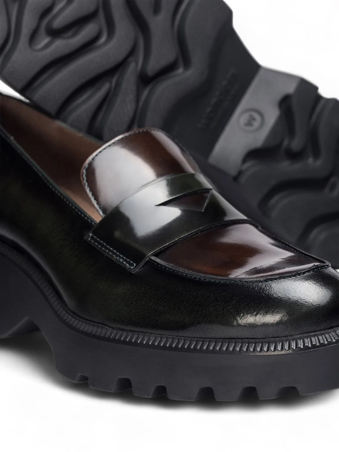 Moonfly Penny Platform Loafers