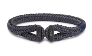 PIG & HEN - Icy Ike Rope Bracelet - Slate Gray-Black