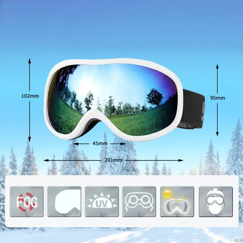 SkiRider Anti-fog UV400 Unisex Ski Goggles