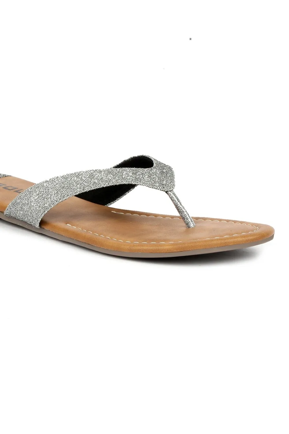 SOLES Trendy Metallic Flat Sandals