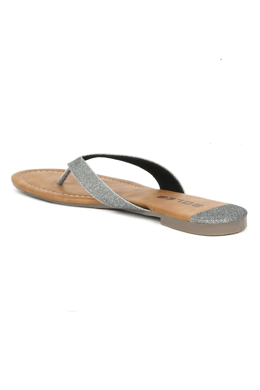 SOLES Trendy Metallic Flat Sandals