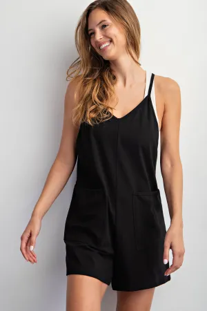 'Sunny Times' Romper - Black