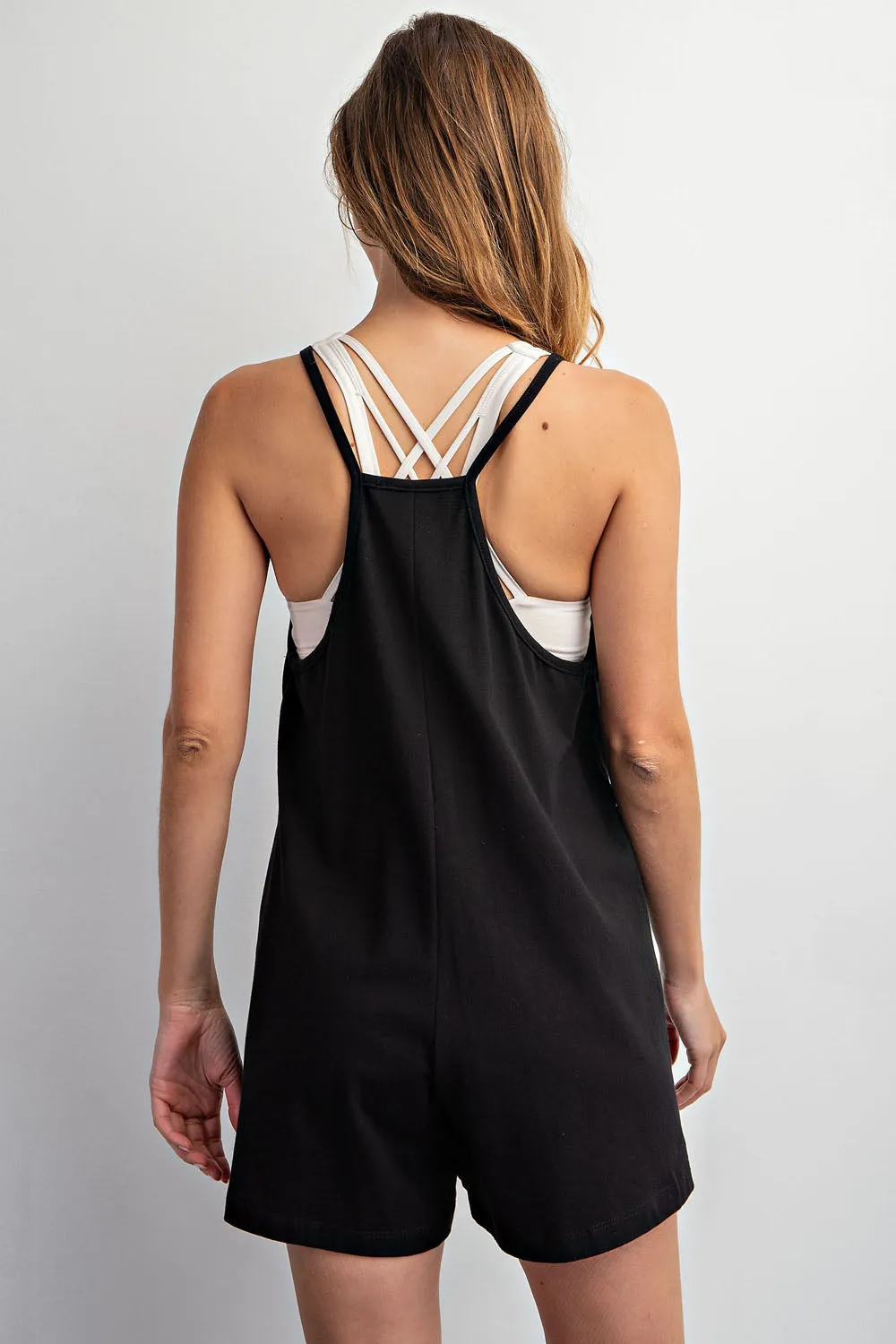 'Sunny Times' Romper - Black