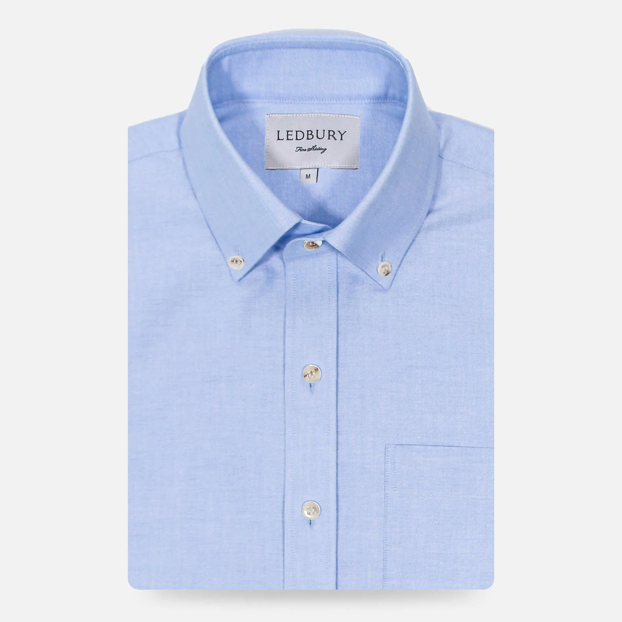 The Light Blue Short Sleeve Mayfield Oxford Custom Shirt