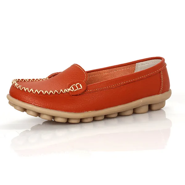 Women genuine Leather Shoes Slip on women Flats Comfort shoes woman moccasins Spring summer Winter shoes