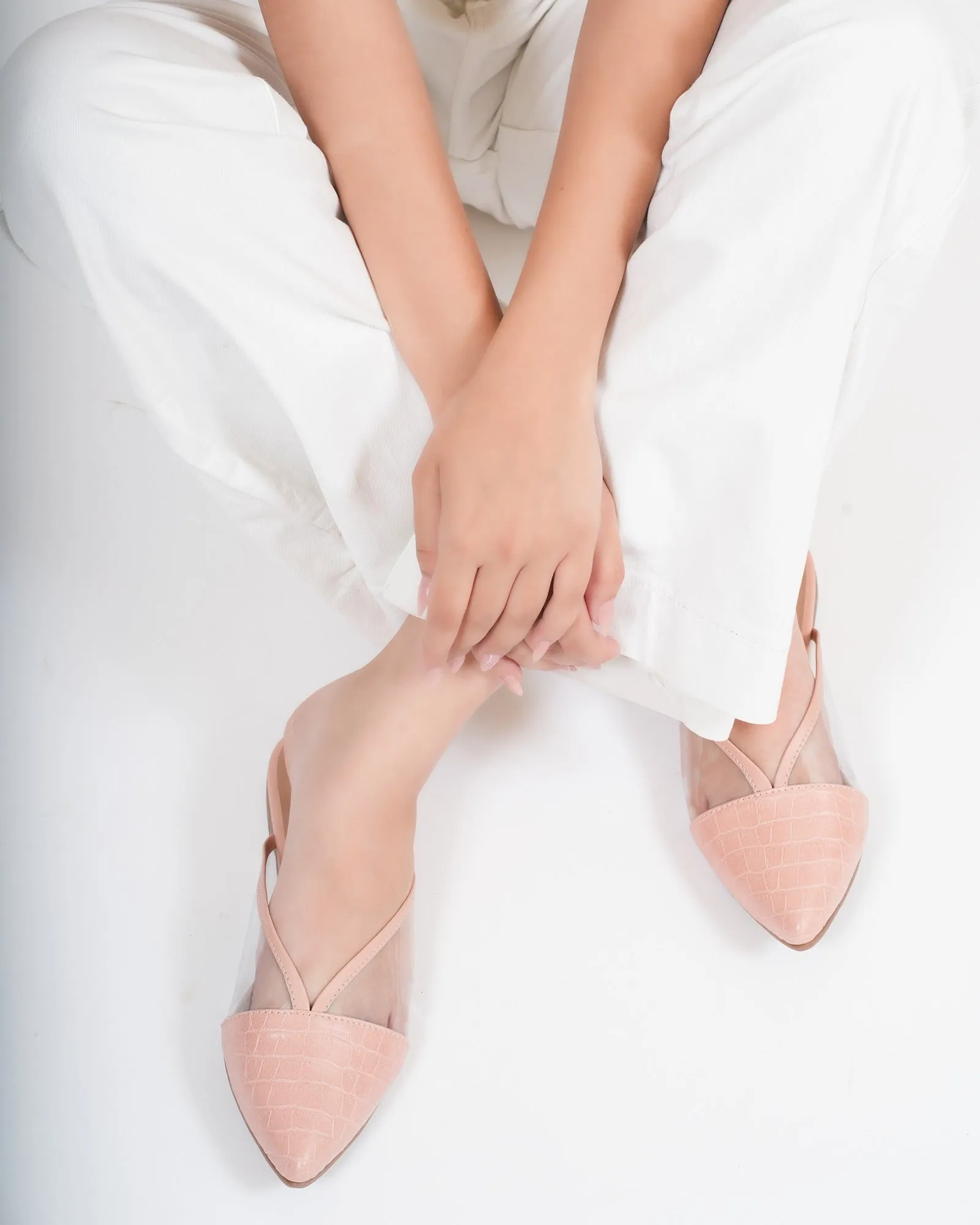 Women's Peach Pink Elegant Mules